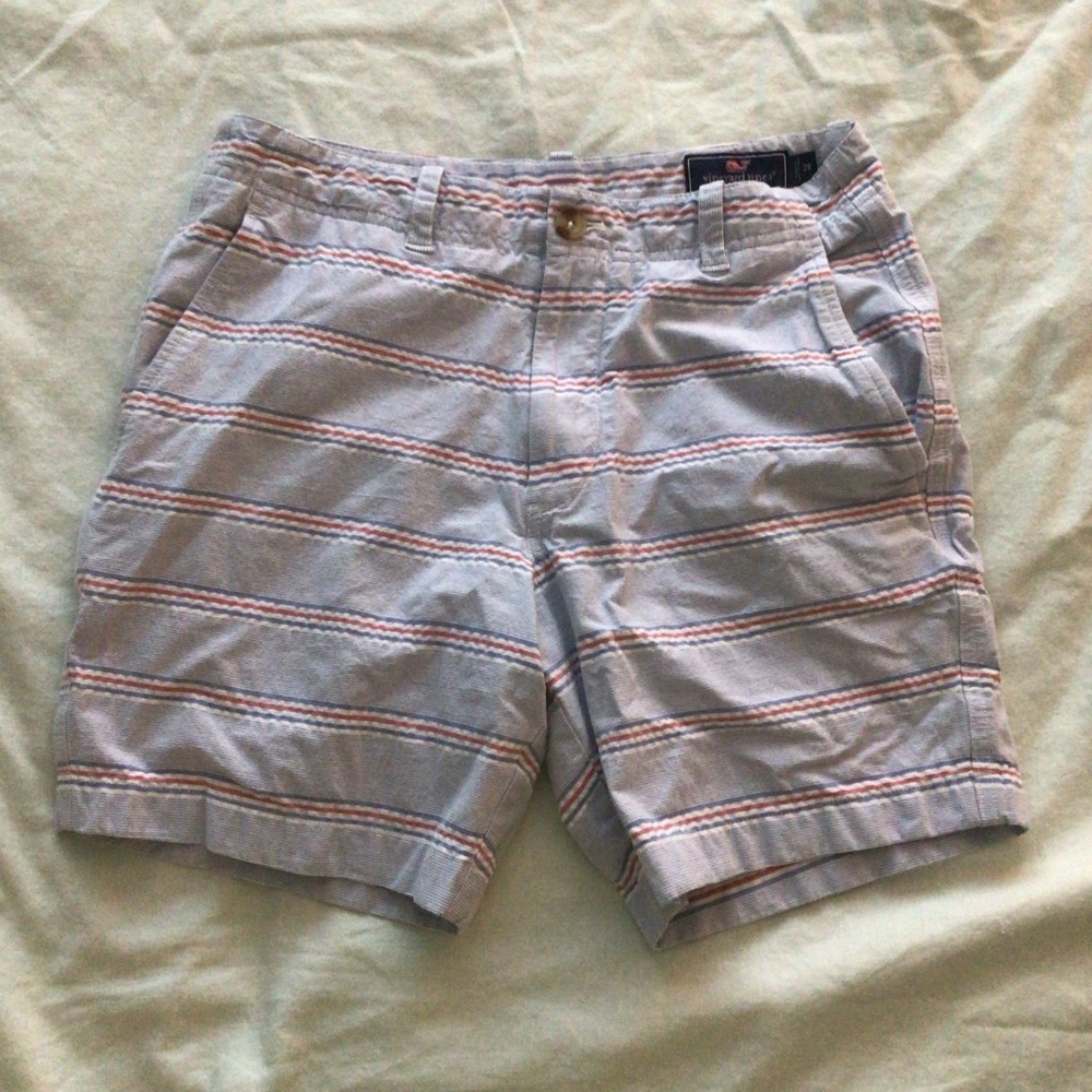 Vineyard Vines Striped Seersucker Shorts - Men’s 28